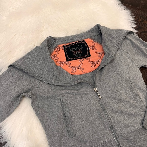 Denim Co | Hoodless Zip Up - Picture 5 of 8